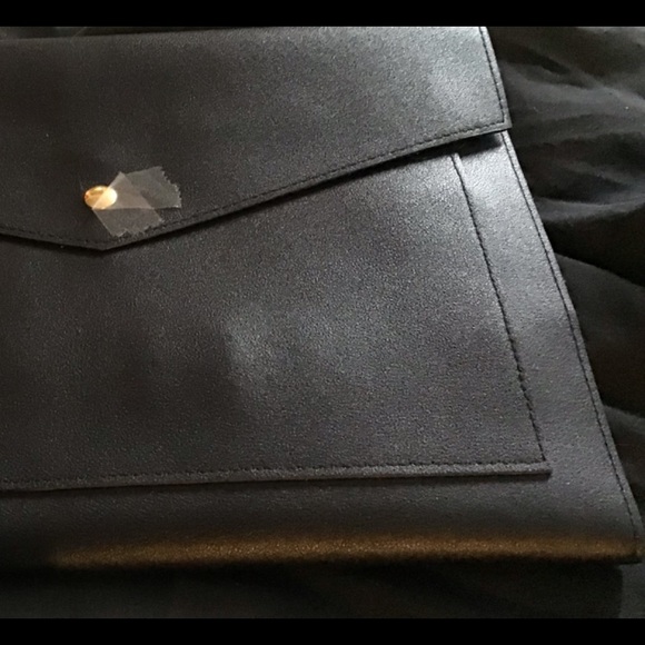 Glass ladder black Megan portfolio large new with gold accents - Picture 3 of 6